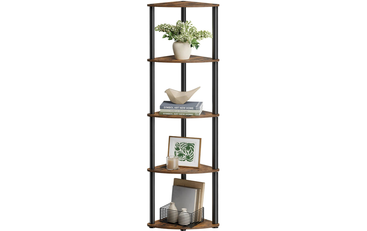 Songmics Eckregal Industrial 38.3x27x139 cm, Stahl, Spanplatte