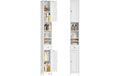 Vasagle Kommode Landhausstil, Weiss 21.4x19.5x180 cm, MDF