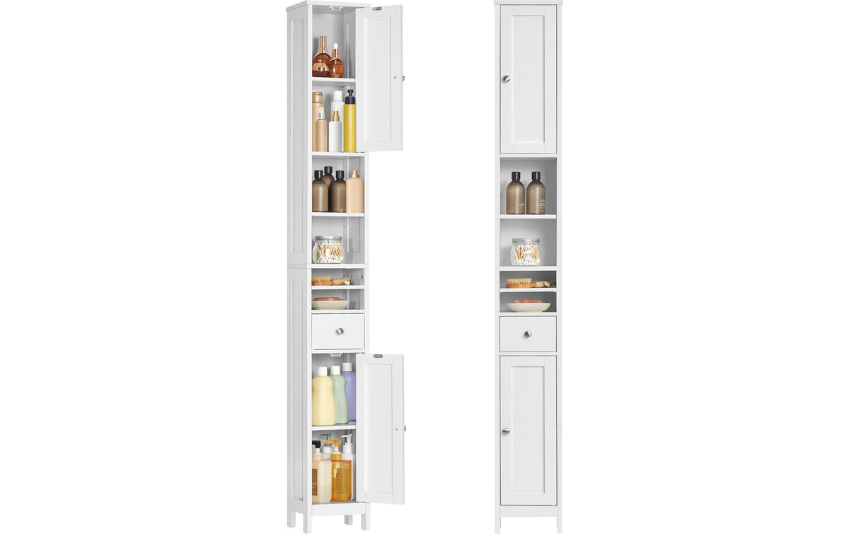 Vasagle Kommode Landhausstil, Weiss 21.4x19.5x180 cm, MDF
