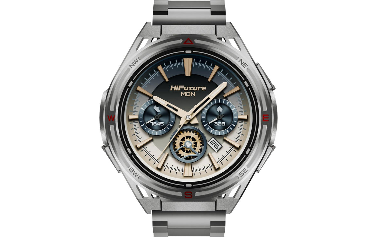 HiFuture ACTIVE2 Smartwatch Silber Adventure Smartwatch mit Offline-Karten