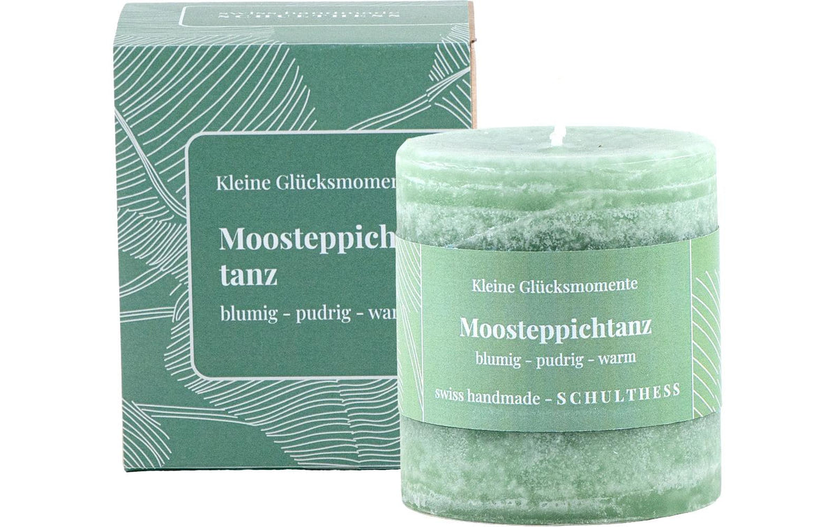 Schulthess Duftkerze Moosteppichtanz 7x8 cm (DxH), Brenndauer ca. 40 Stunden