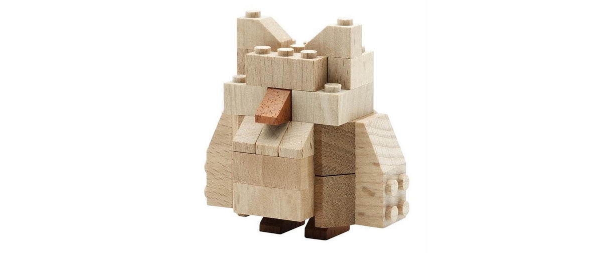 Timblo Holz Klemmbausteine Eule