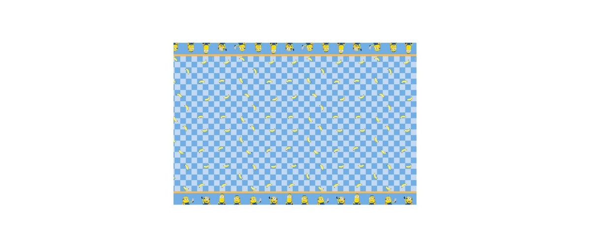 Partydeco Tischdecke Minions gelb-blau, 180x120 cm, 1 Stück
