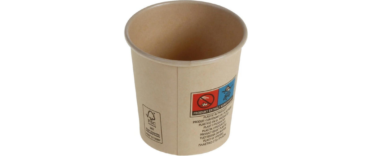 belesse nature Bambuskartonbecher 1dl 50 Stk, Ø62mm, naturbelassen, PLA SUP