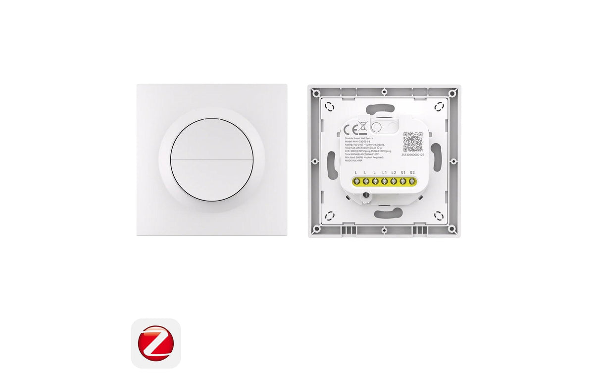 SONOFF Zigbee  MINI-ZB2GS-L-E 2-fach Schalter, ohne Neutralleiter