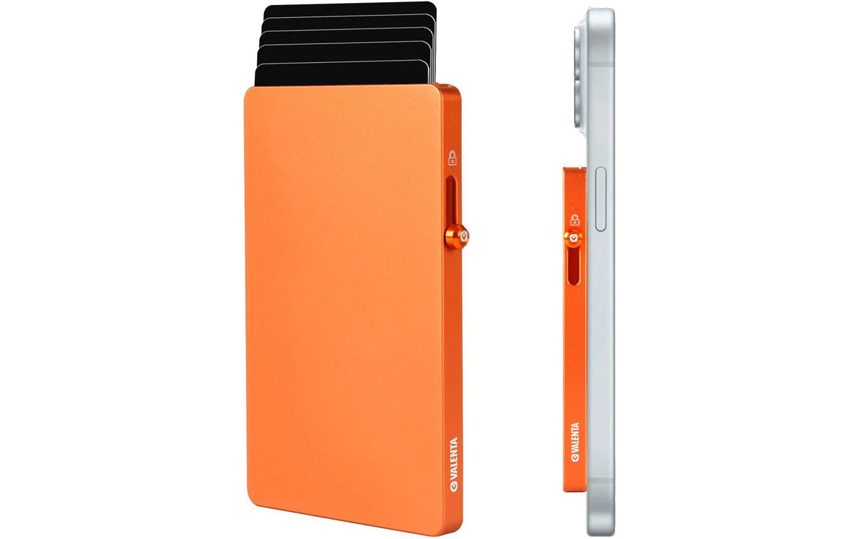 VALENTA Card Protector Alu MagSafe Thin Orange