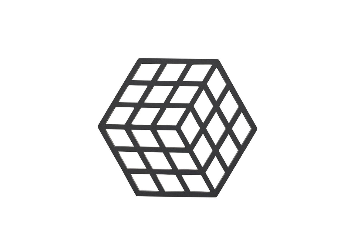 Zone Topfuntersetzer Cube, Black 16x14x0.9 cm (LxBxH), Silikon