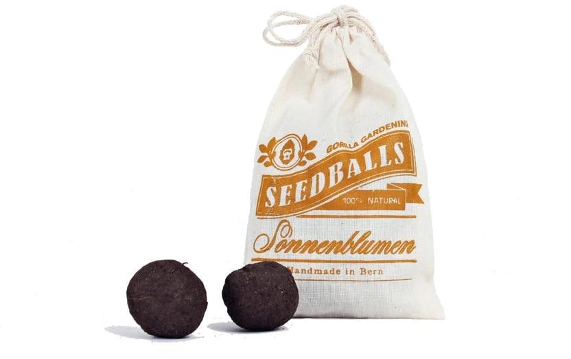 Seedballs Sonnenblumen im Baumwollbeutel