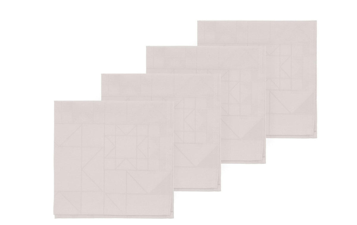 Södahl Stoffserviette Star 45x45cm, 4er Set White, 100% Baumwolle