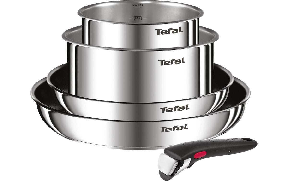 Tefal Topfset Ingenio Emotion 5tlg 5-teilig abnehmbares Griffsystem, Edelstahl