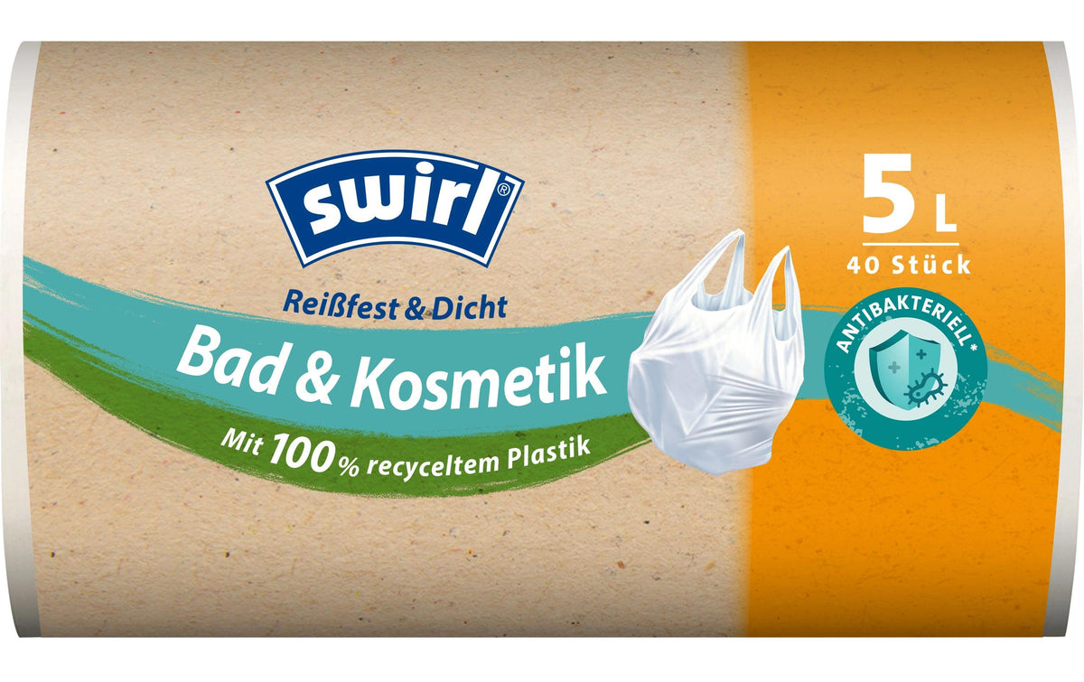 Swirl Müllbeutel, antibac mit Tragegr. 5 L 40 Stück