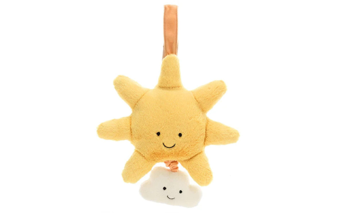 Amuseable Sun Musical Pull Kuscheltier gelb
