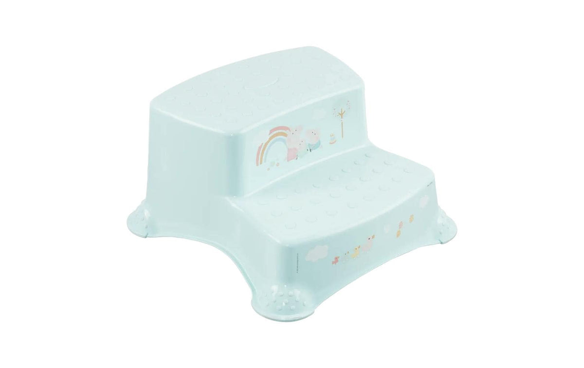 keeeper 2-Stufen Schemel mit Anti-Rutsch Peppa Pig, türkis
