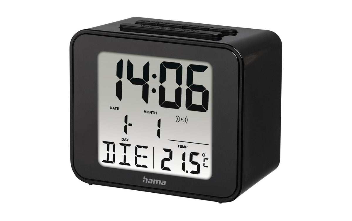 Hama Funkwecker "Cube", Schwarz -