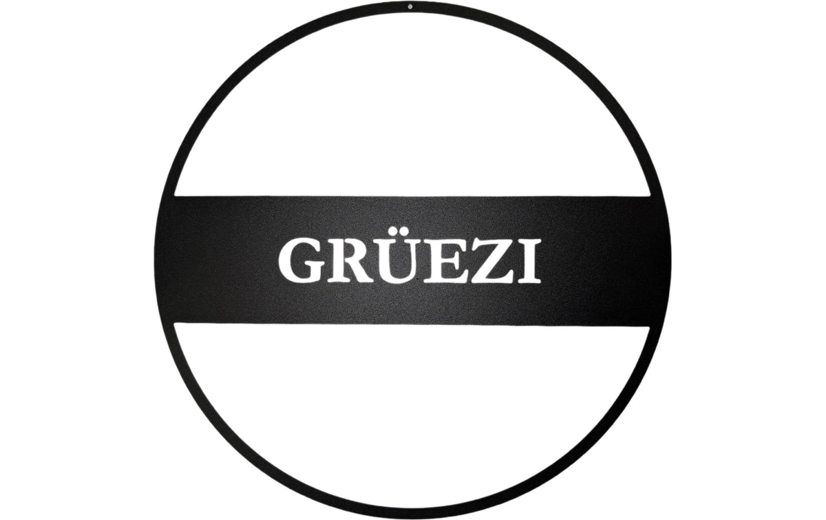 Chalet Grüezi Ring Rund 35x35x1cm schwarz