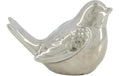 Chalet Keramikvogel Vivy 12.5x6.5x8cm silber