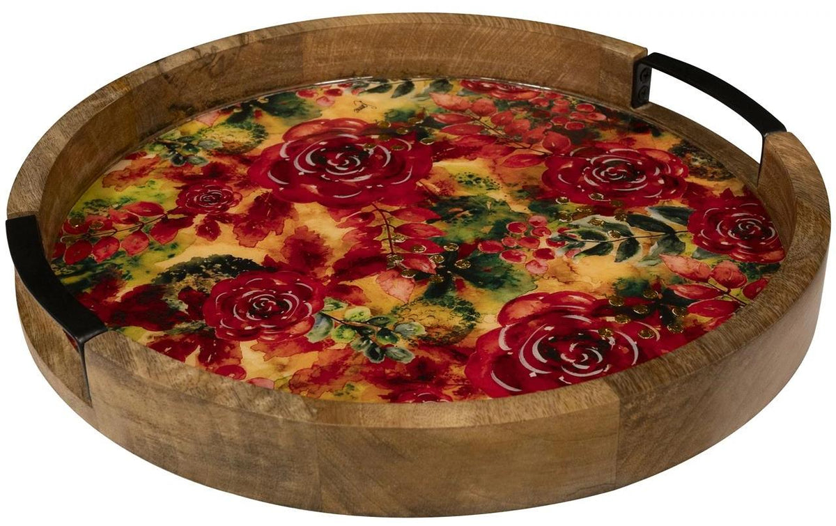 Chalet Tablett Rose 35x35x4cm rot