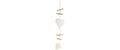 Chalet Girlande Herz aus Holz 72x15x3cm weiss