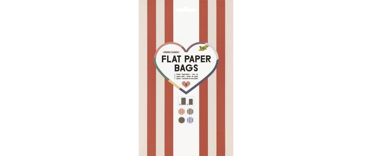 Folia Geschenkbeutel  Stripes CLASSIC 8 Stück