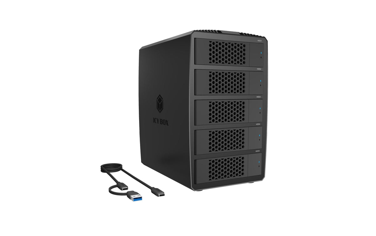 ICY BOX IB-RD3705-CU3 RAID-System 5-Bay RAID-System für 2.5"/3.5"