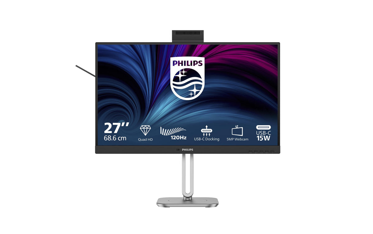 Philips 27" 27B2U4601H/00, 2560x1404 120Hz HDMI, DP, USB-C, PD 90W, Daisy Chain, WebCa
