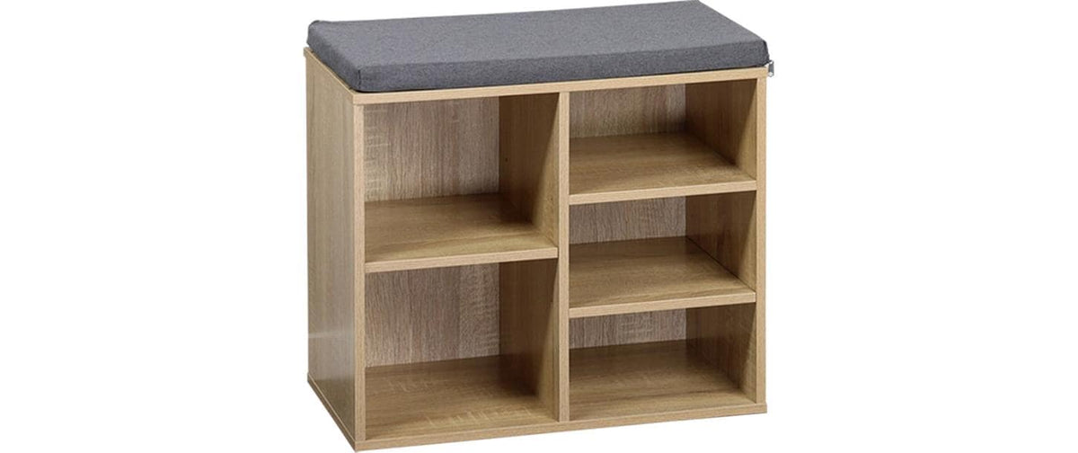 Kesper Schuhschrank mit Sitzkissen B 51,5 x T 29,5 x H 48 cm, Braun