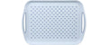 Kesper Serviertablett mit Griff rutschfest PP, 41,5 x 28,5 x 4,5 cm, Hellblau