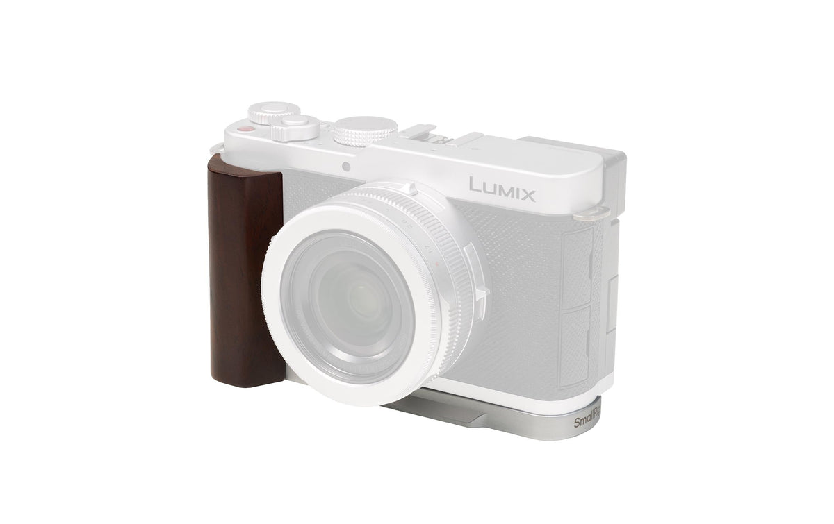 SmallRig L-Plate with Wooden Handle for Panasonic LUMIX L10 Silver