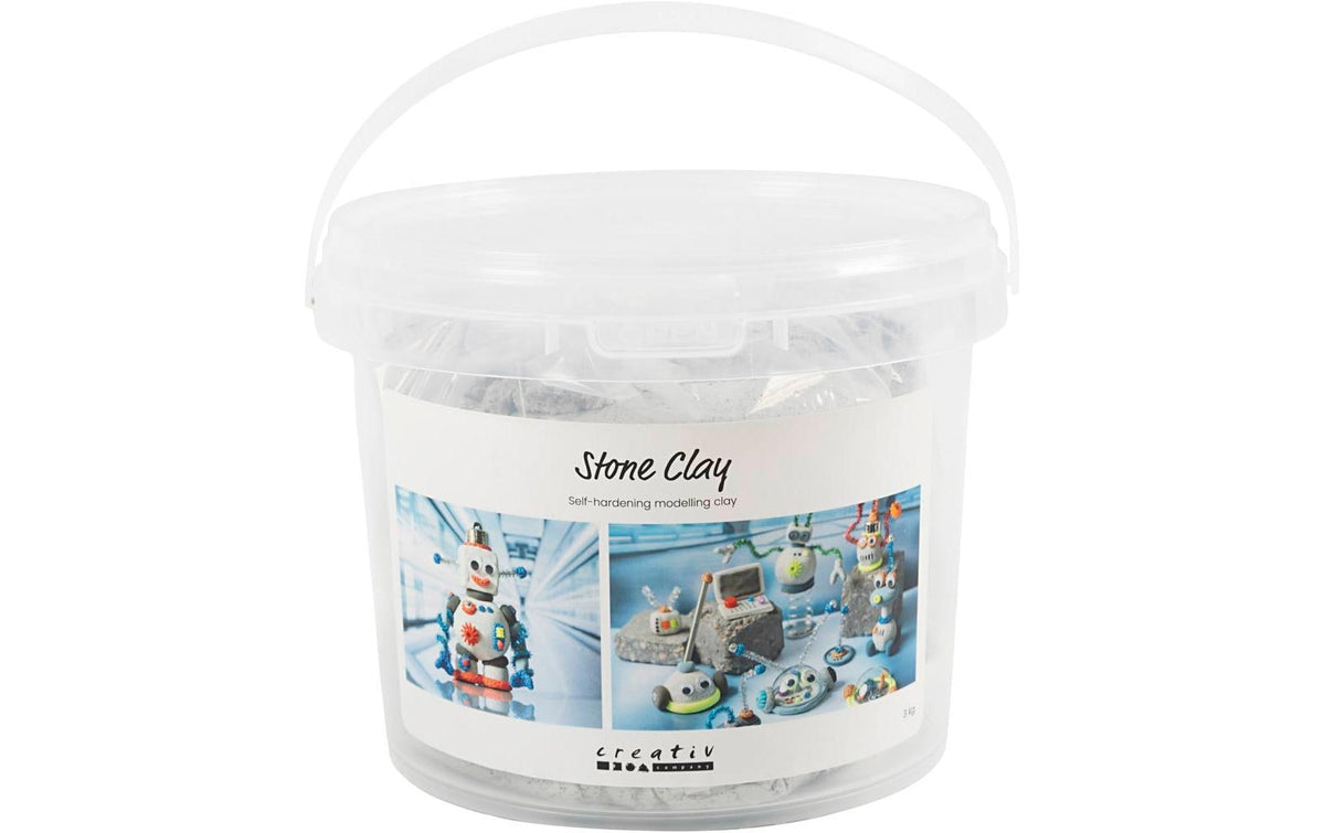 Creativ Company Stone Clay Selbsthärtend, mit Steinpulver, 3 kg