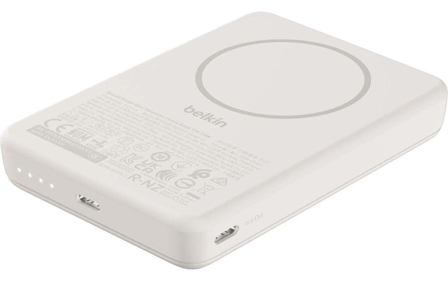 BELKIN BoostCharge Slim, 10K mAh Powerbank Magnetisch, Qi2, 7.5W, Sand
