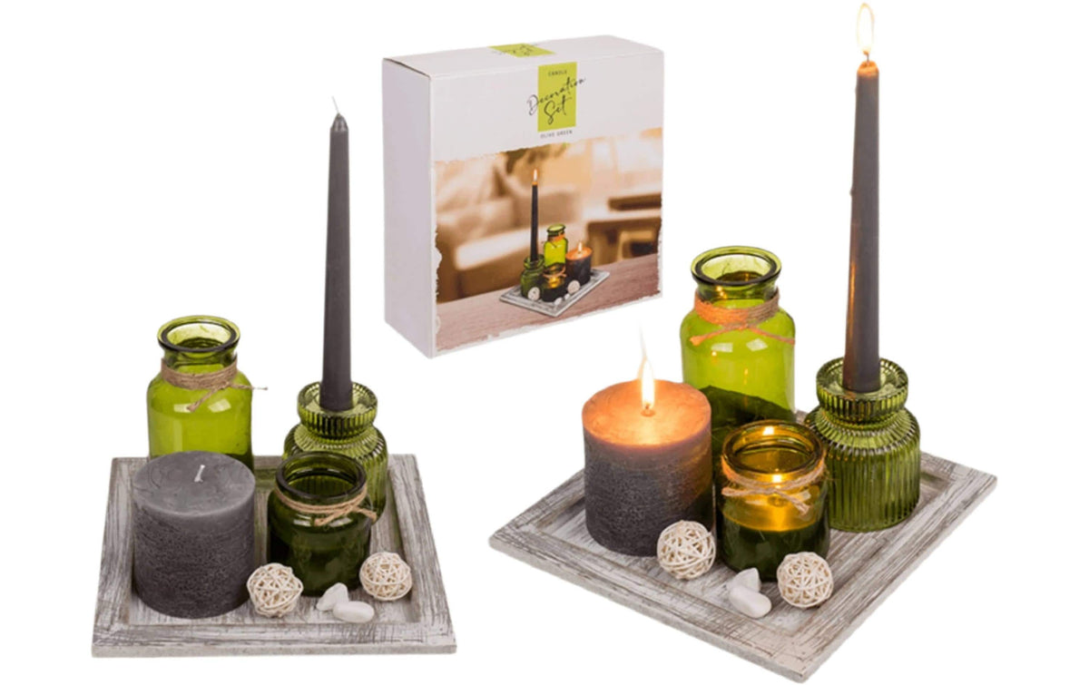 Chalet Deko-Set Completo 20x20x26cm grün