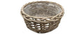 Chalet Weidenschale Lasse rund  S 28x28x13cm grau