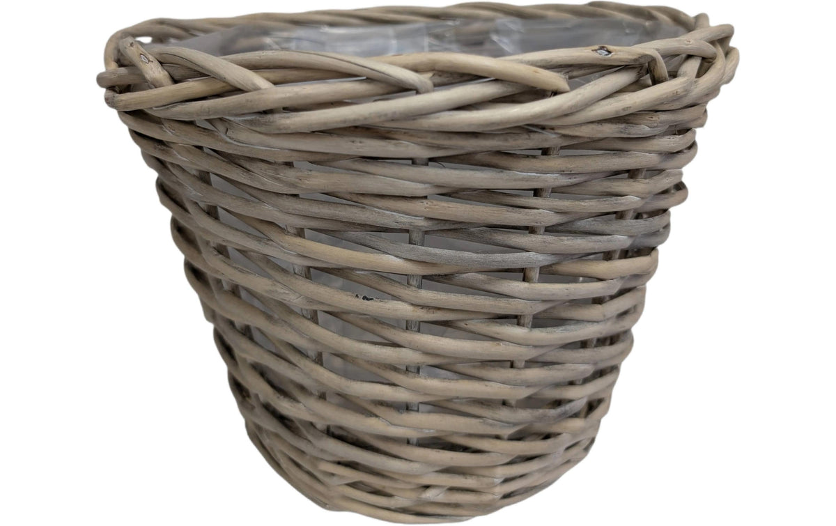 Chalet Weidenkorb Lasse rund  S 20x20x15.5cm grau