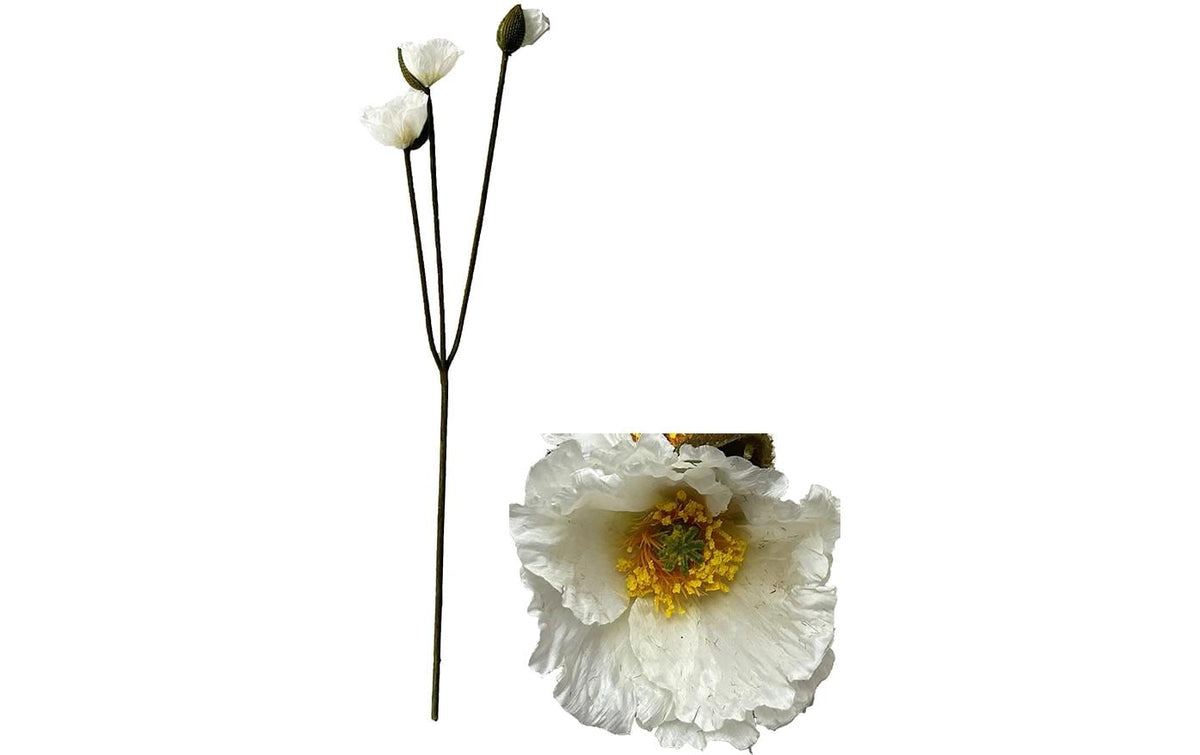 Chalet Blumenstängelmohn 105x30cm weiss