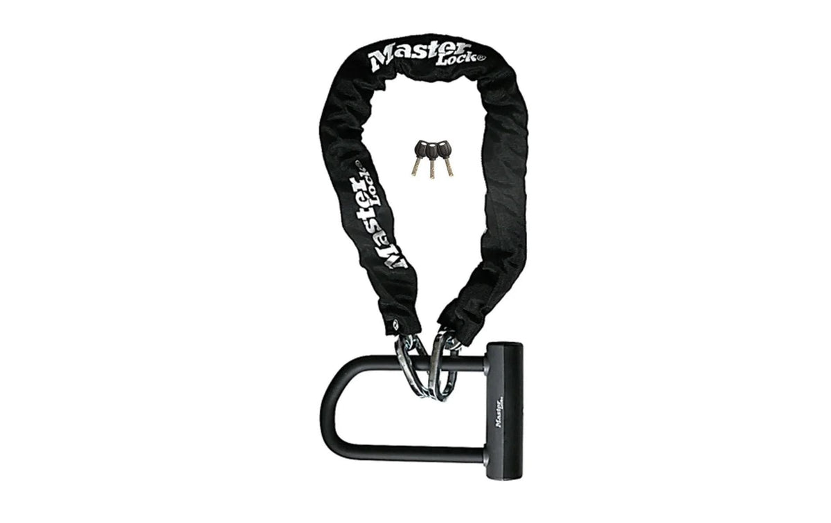 Master Lock - Bügelschloss mit Kette gehärteter Stahl