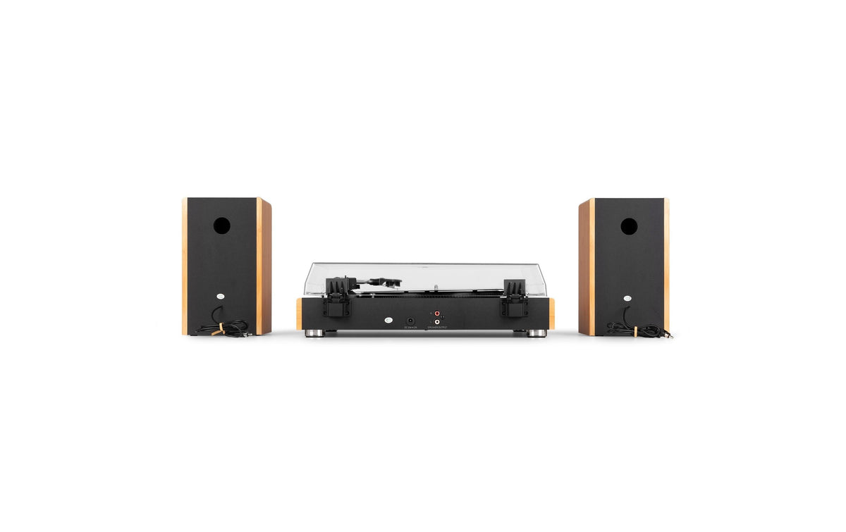 Audizio RP335BB Plattenspieler mit Lautsprecher, bambus