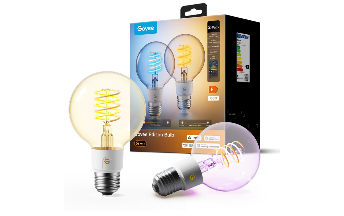 Govee G25 Smart Edison Bulb E27 (2er Pack) 2700K - 6500K | 500 Lumen