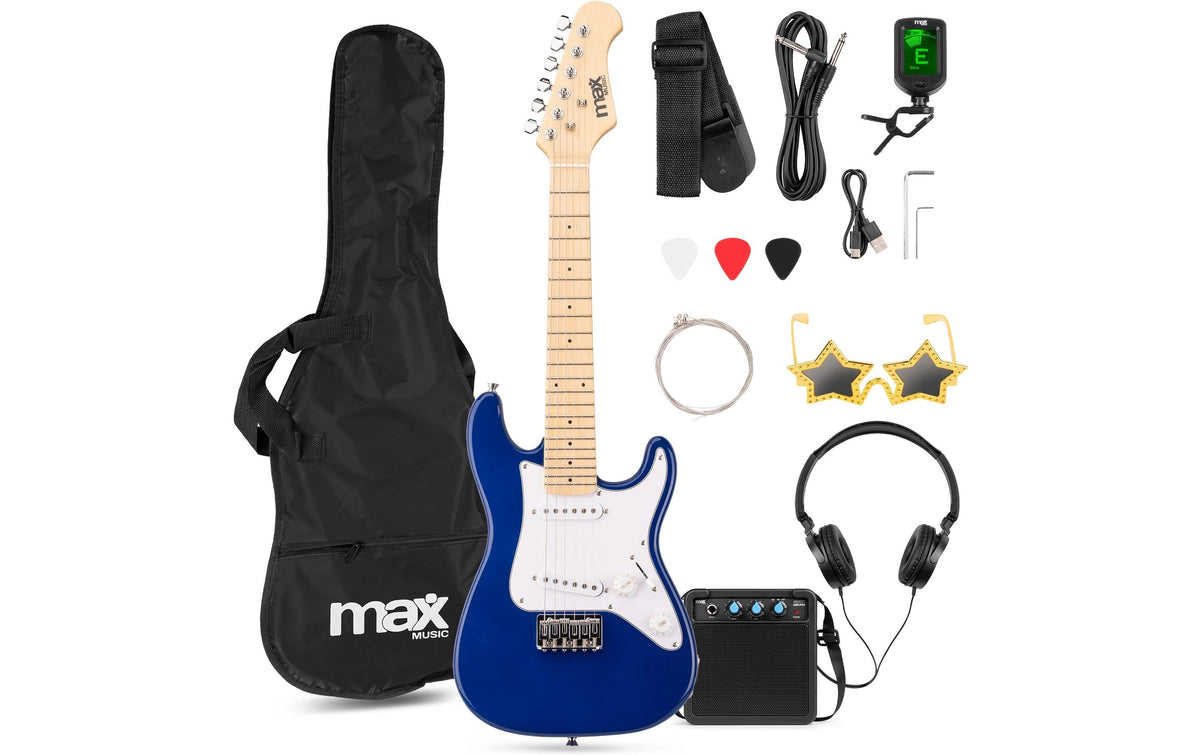 MAX GigKit Junior 1/4 BL E-Gitarrenset, Junior, 1/4, blau