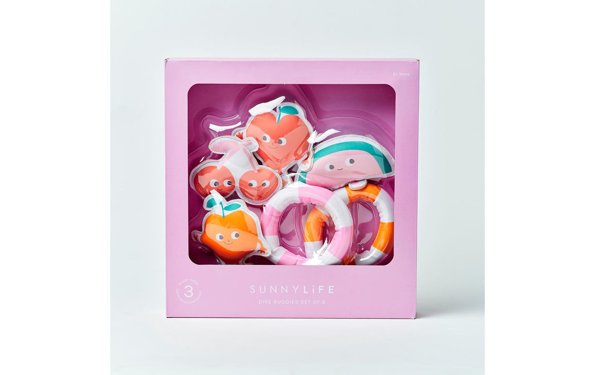 Dive Buddies Poppy the Peach Multi Set of 6