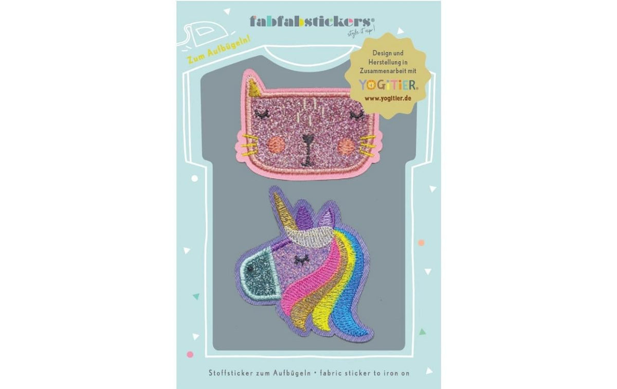 Stoffsticker zum Aufbügeln Leo & Eddy Senfgelb
