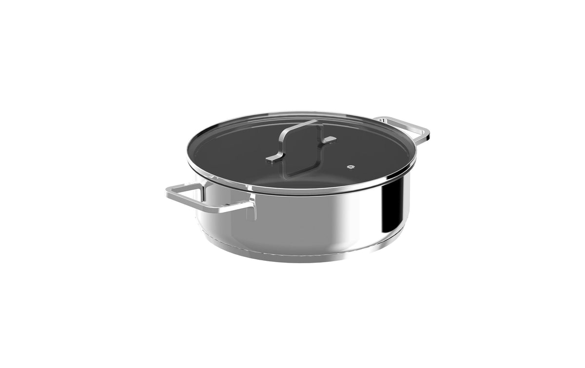 BergHOFF Kochtopf Helix 28cm mit Deckel, 5.5L, rec. Edelstahl SS18/12