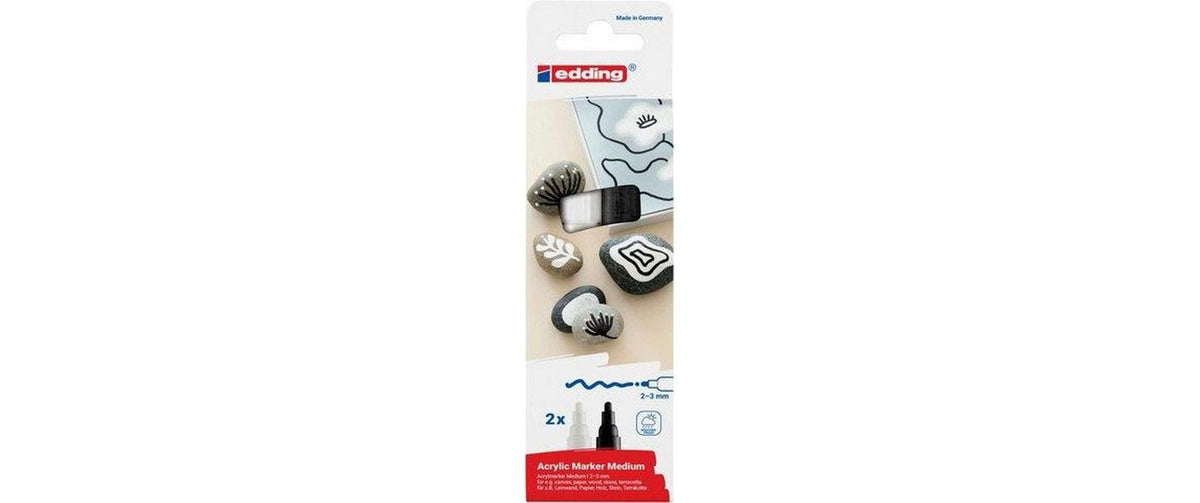 edding Acrylmarker 5100 medium E-2 2-3 mm, schwarz/weiss