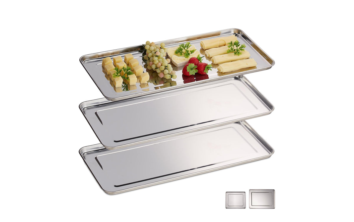 relaxdays Servierplatte L 3er Set