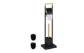 relaxdays WC Garnitur Schwarz/Braun