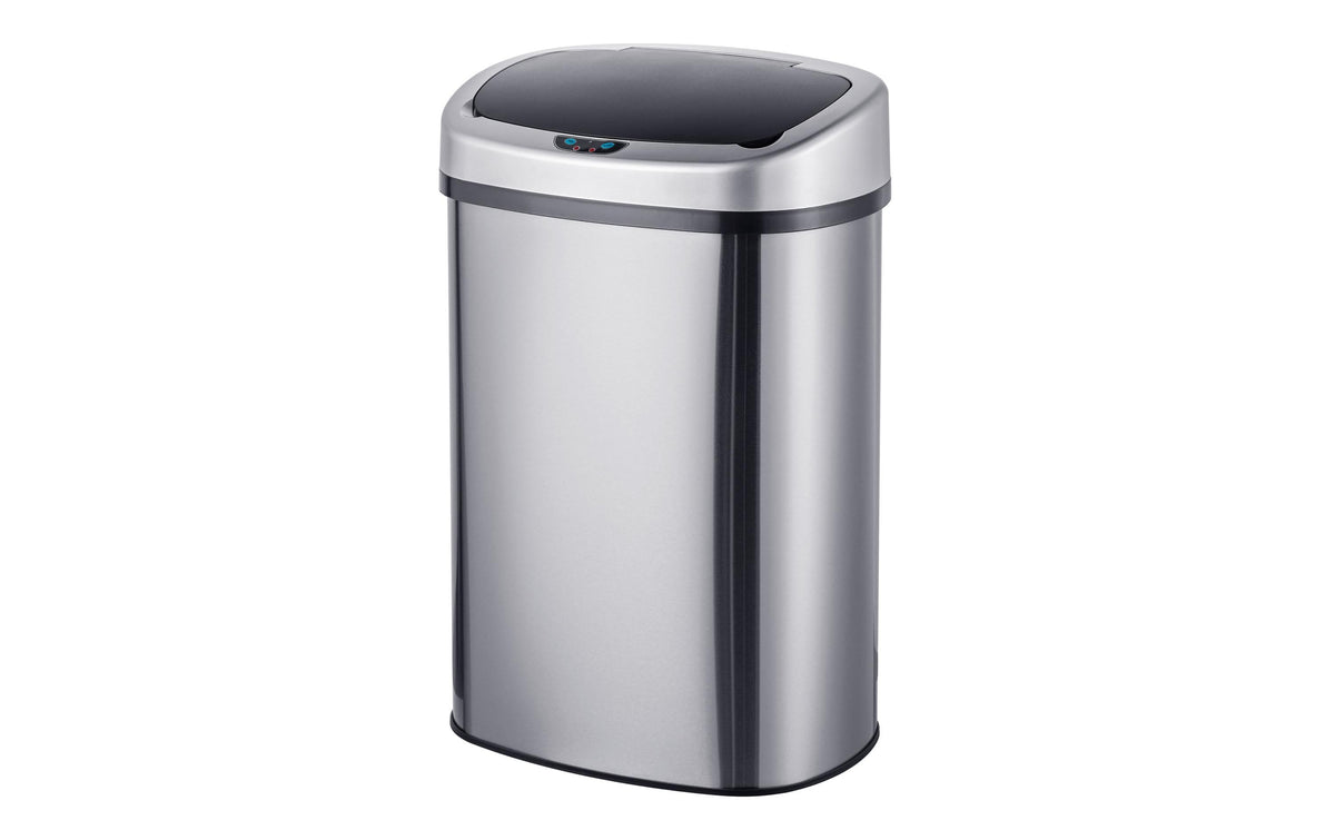 relaxdays Sensorabfalleimer 50 Liter, Silber