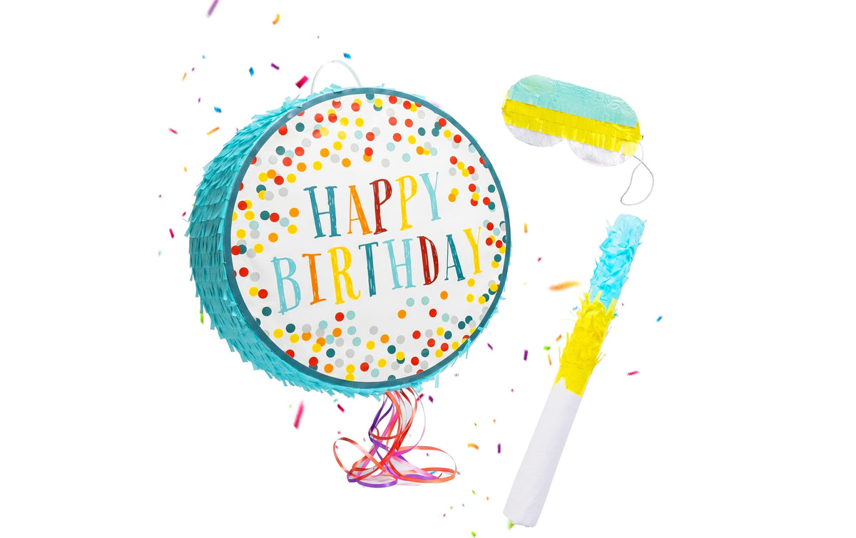relaxdays Pinata Happy Birthday Mehrfarbig