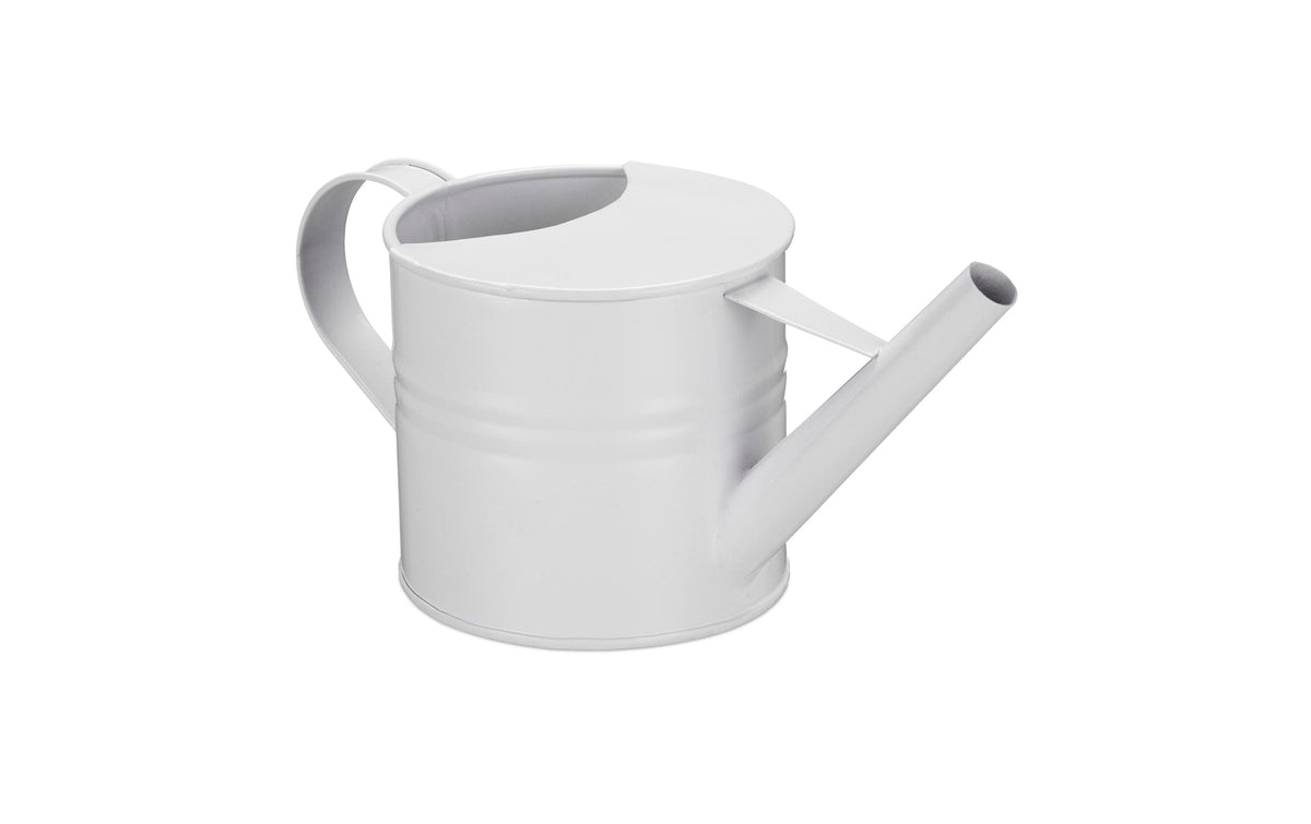 relaxdays Giesskanne Metall, 1.3 Liter, Weiss