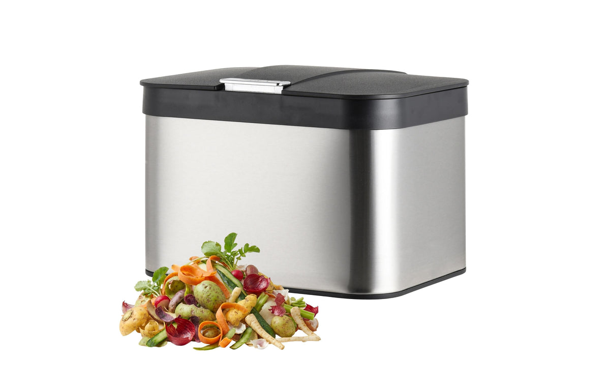 relaxdays Komposteimer 4.5 Liter, Silber