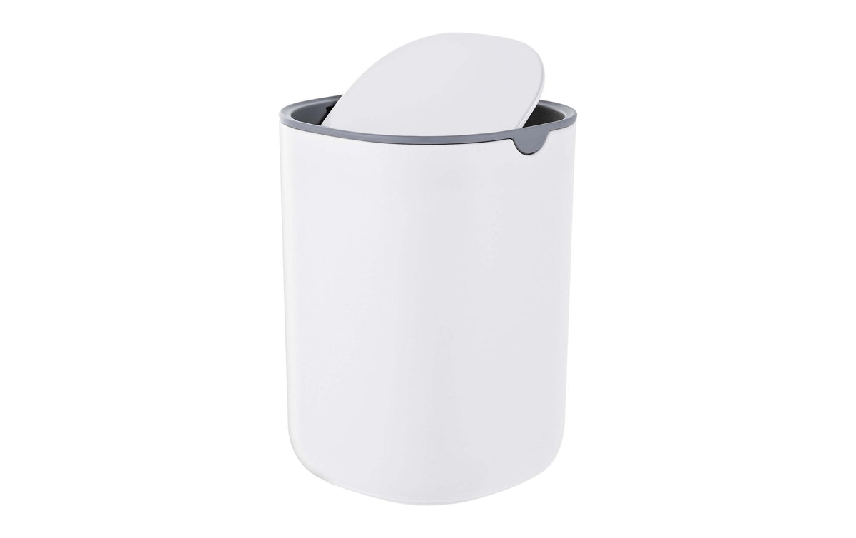 relaxdays Tischabfalleimer Mini 1.5 Liter, Weiss