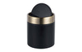 relaxdays Tischabfalleimer Mini 1.5 Liter, Schwarz/Gold